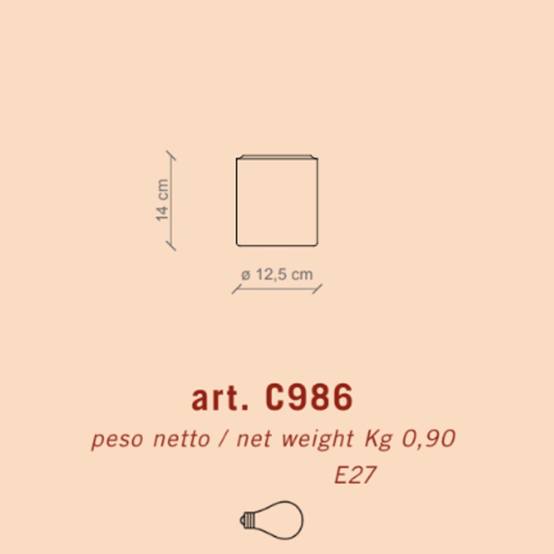 Ferroluce Decò PI C986 E27 LED-Deckenleuchte aus Keramik