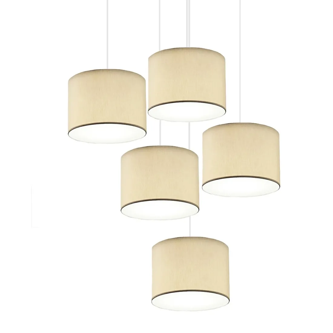 Lampadario Illuminando CILINDRO SP 5G TO BN SB