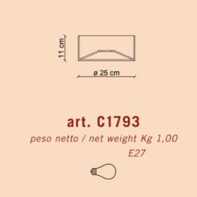 Ferroluce Decò Keramik-Deckenleuchte PI C1793 E27 LED