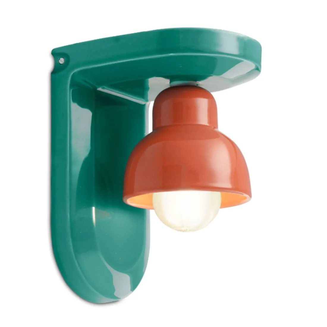 Applique ceramica Ferroluce Decò BERIMBAU C2600 E27 LED