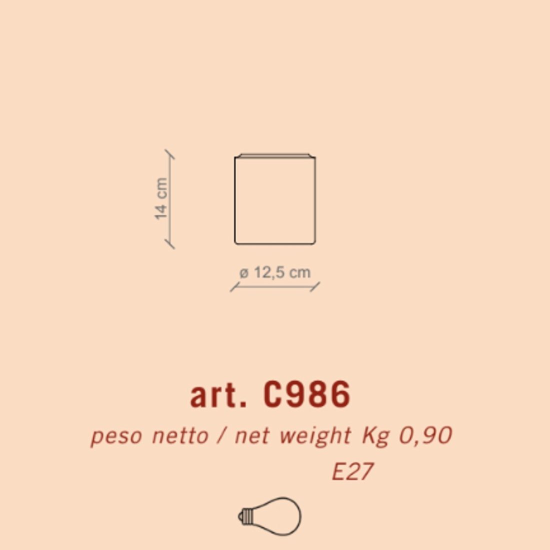 Ferroluce Decò plafonnier en céramique PI C986 MIR MIB E27 LED