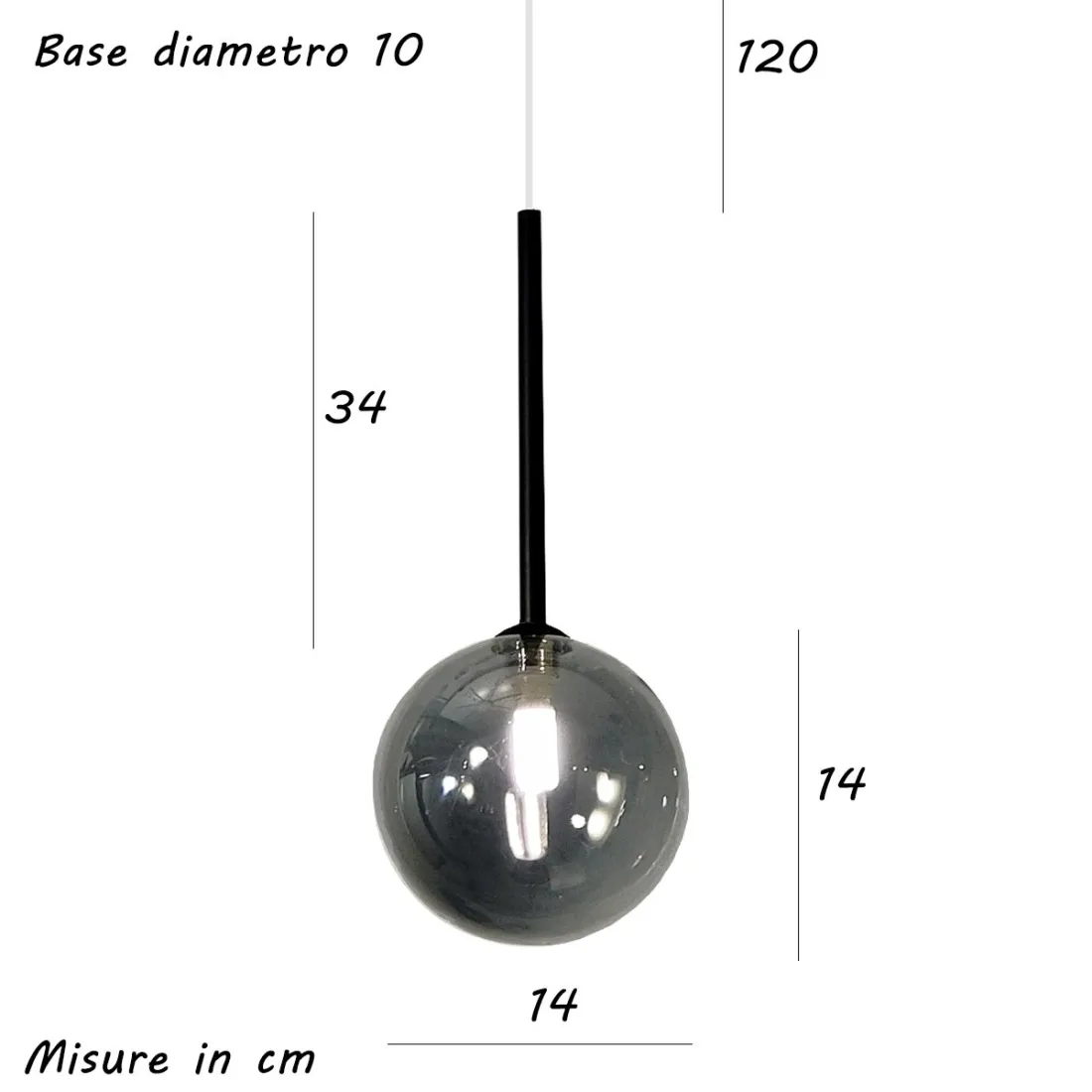 Lampadario moderno Illuminando BOLLE SP1 NR FU