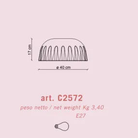 Ferroluce Decò plafón cerámico MADAME GRES C2572 E27 LED