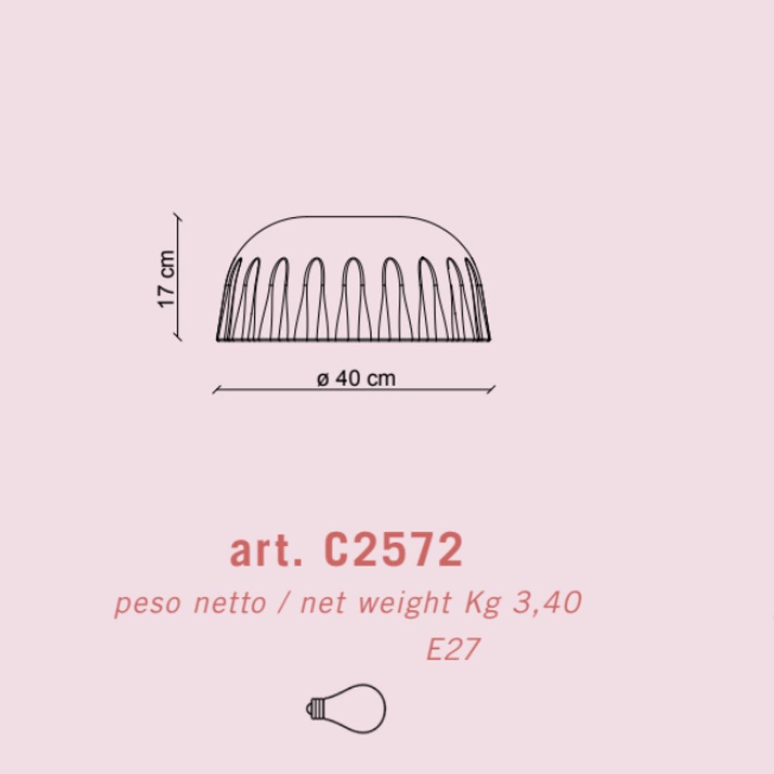 Ferroluce Decò plafonnier en céramique MADAME GRES C2572 E27 LED