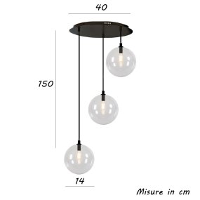 Lampadario moderno Illuminando PALLINA SP TO 3 NR