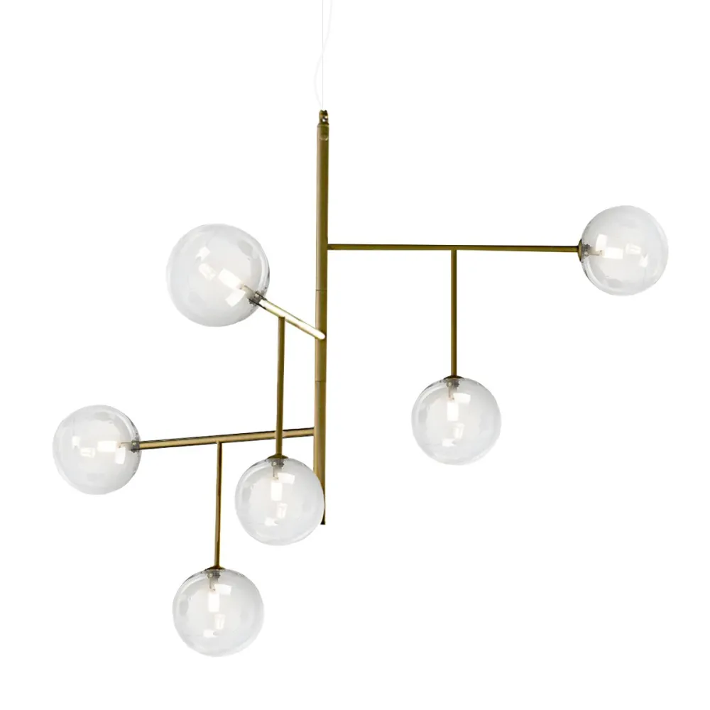 Araña Illuminando BOLLE SP6 G9 LED metal dorado