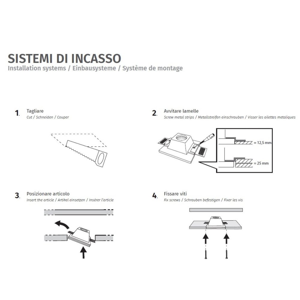 Spot encastrable Sforzin éclairage THESSALY T390 GU10 LED