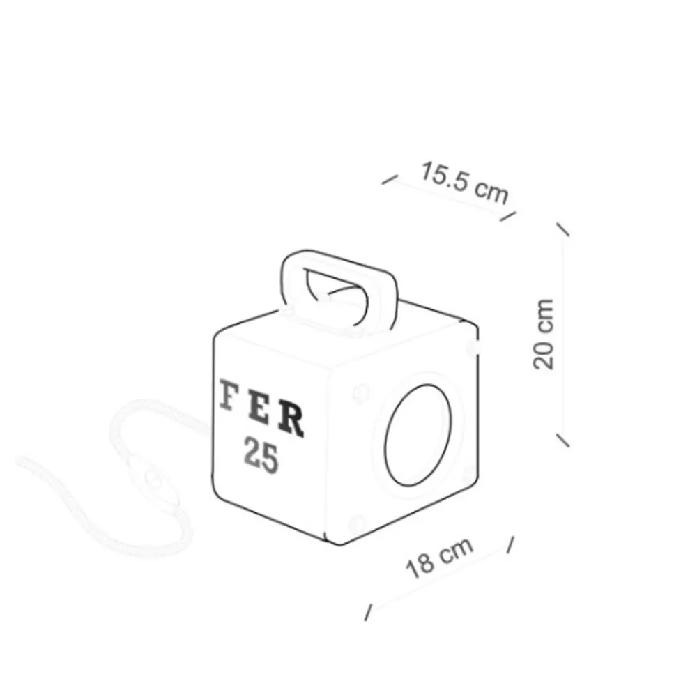 Ferroluce Retrò INDUSTRIAL C1650 Keramiklampe
