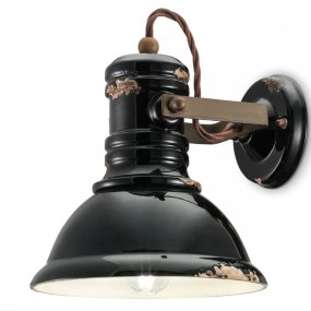 Ferroluce Retrò INDUSTRIAL C1693 E27 Applique LED en céramique