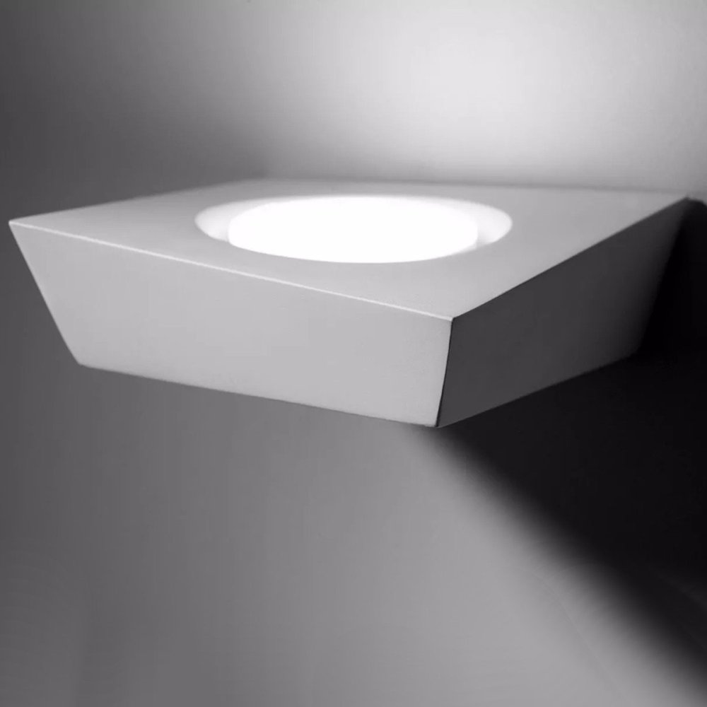Sforzin Gips-Wandleuchte ANCHISE T374 GX53 LED-Beleuchtung