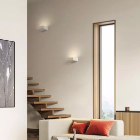Sforzin Gips-Wandleuchte ANCHISE T374 GX53 LED-Beleuchtung
