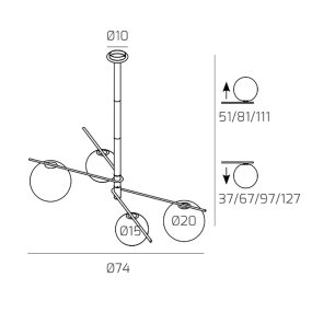 Plafoniera moderna Top Light BOOMERANG 1200 4