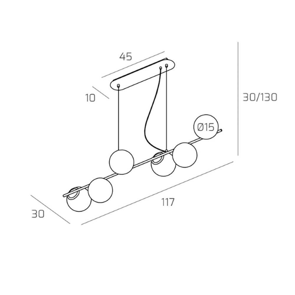 Lámpara de araña moderna Top Light BOOMERANG 1200 S6