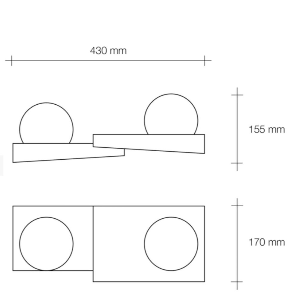 Aplique de yeso Sforzin CICLADI iluminación T386 GX53 LED