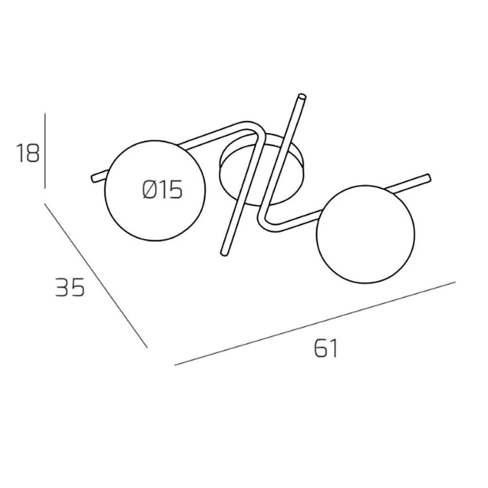 Plafonnier moderne Top Light HOLLY 1201 2