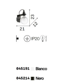 Applique moderno Ideal Lux MINIMAL AP1 045214 045191 E27 LED