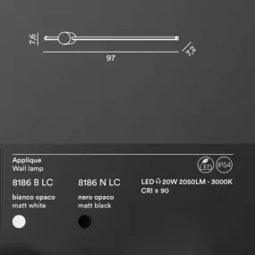 Die moderne Wandleuchte Perenz beleuchtet CLOCK 8186 LED