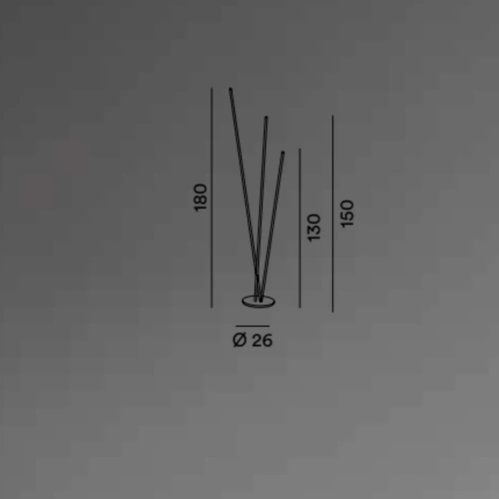 La moderna lámpara de pie Perenz ilumina TWINS 8057 LED