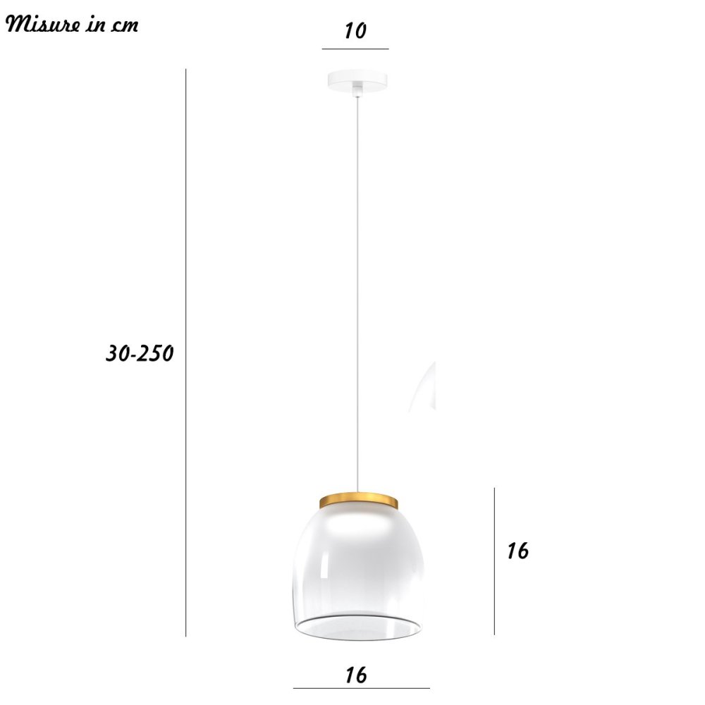 Lampadario moderno Top Light DRUM 1192 BI S1 SP BI