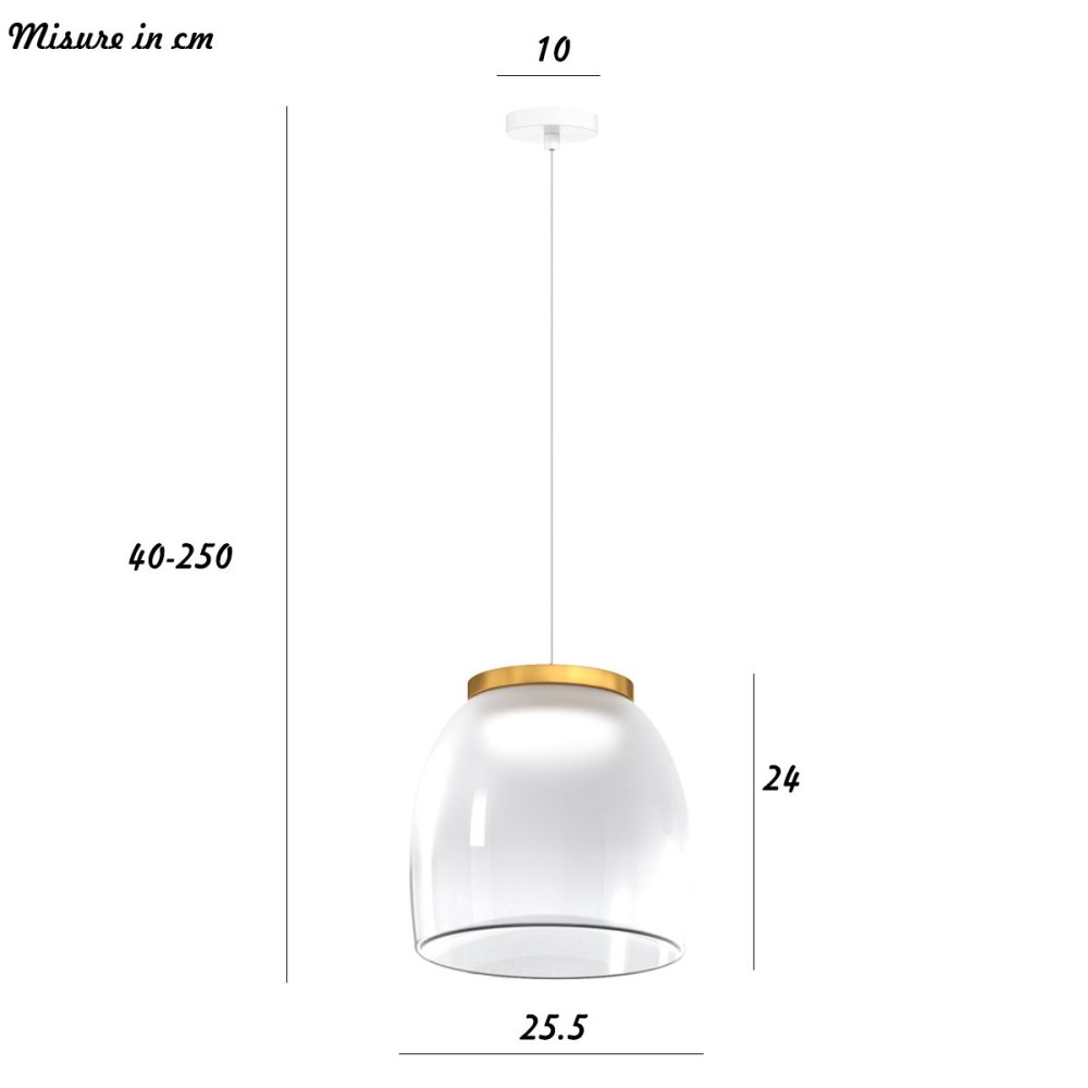 Lámpara de araña moderna Top Light DRUM 1192 BI S1 SG BI