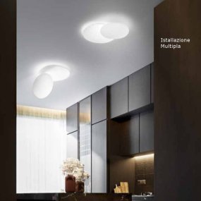 Plafoniera moderna Perenz illumina DRUM 8230 LED alluminio acrilico orientabile lampada soffitto