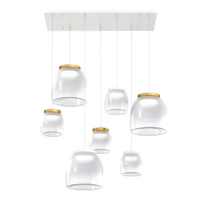 Lámpara de araña moderna Top Light DRUM 1192 BI S7 RMIX BO