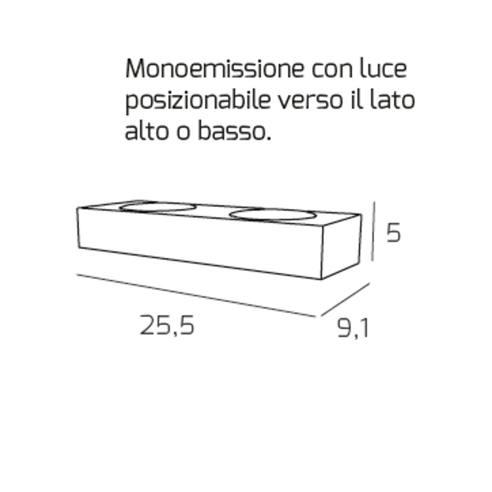 Applique moderno Top Light AREA 1127 A2 GX53 LED