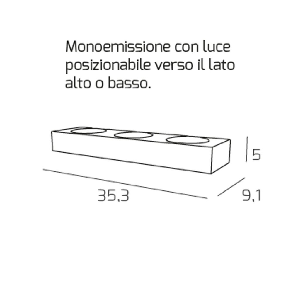 Lámpara de pared moderna Top Light AREA 1127 A3 GX53 LED