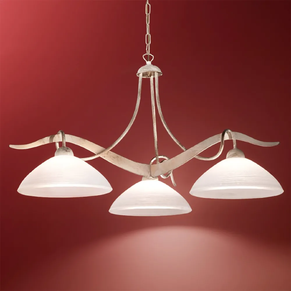 Lustre rustique classique Two P Lighting YOKE 2712 S3