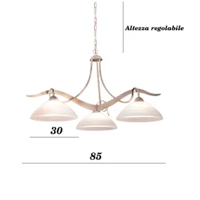 Lustre rustique classique Two P Lighting YOKE 2712 S3