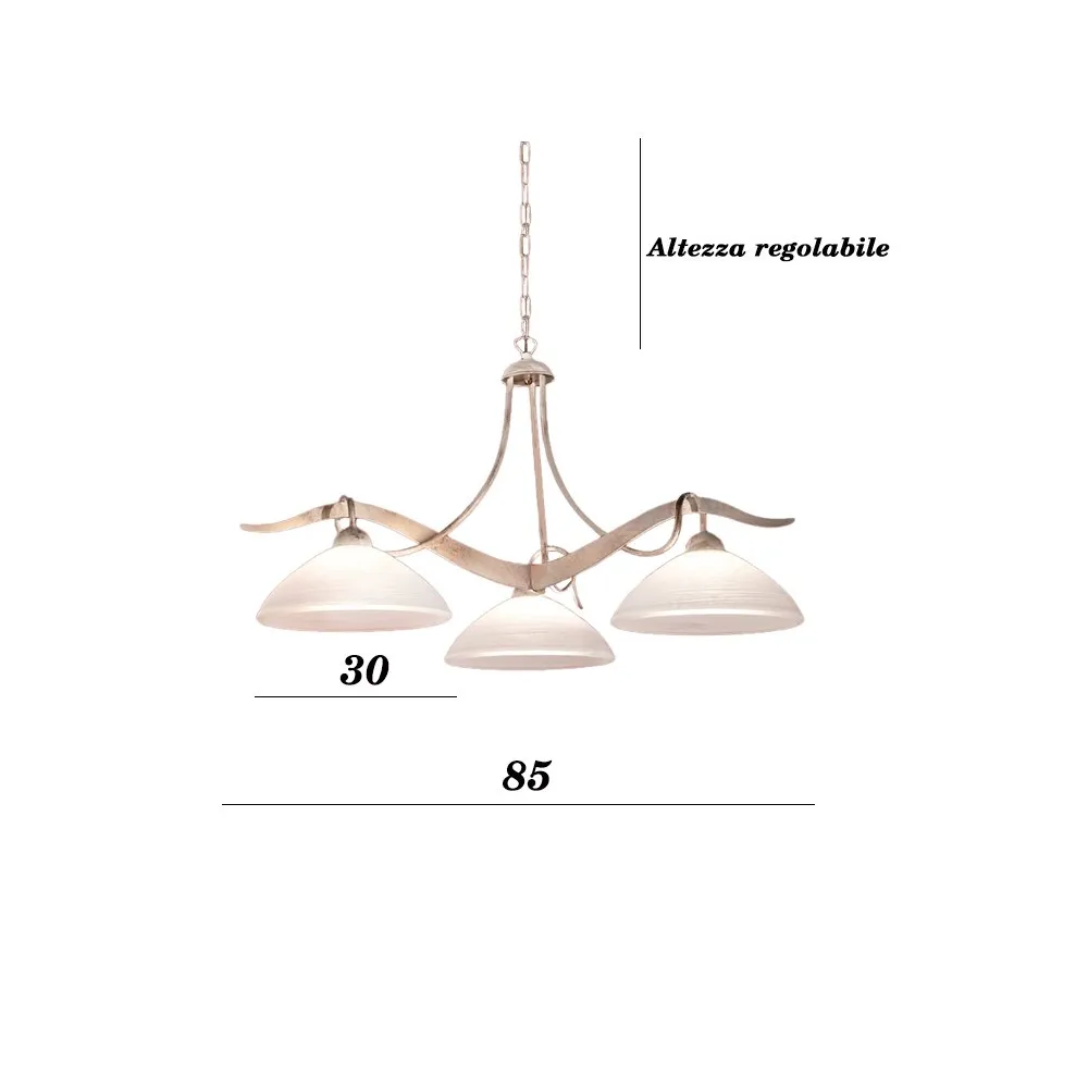 Lustre rustique classique Two P Lighting YOKE 2712 S3