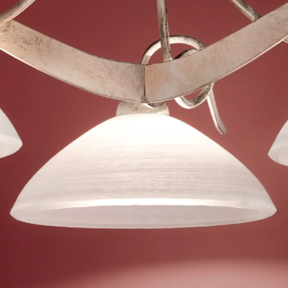 Lustre rustique classique Two P Lighting YOKE 2712 S3