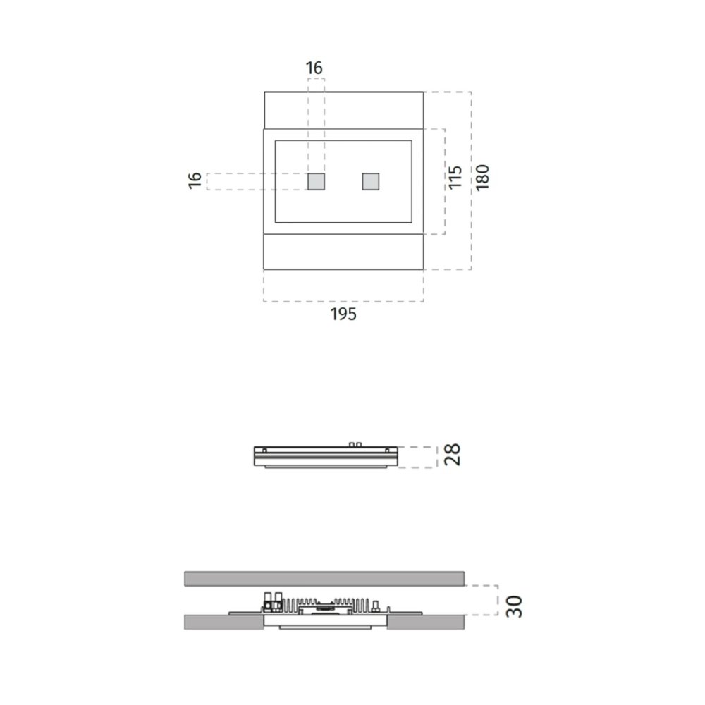 Einbaustrahler aus Gips 9010 Belfiore MINILED DOQ 4249 S