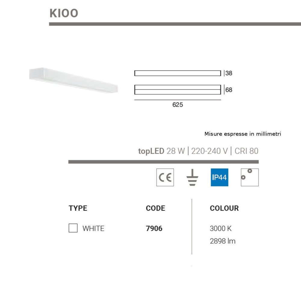 Moderne Wandleuchte Linea Light Group KIOO 7906 LED