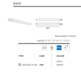 Applique moderno Linea Light Group KIOO 7907 LED