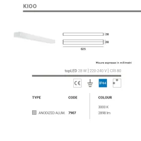 Linea Light Group moderne Wandleuchte KIOO 7906 7907 LED