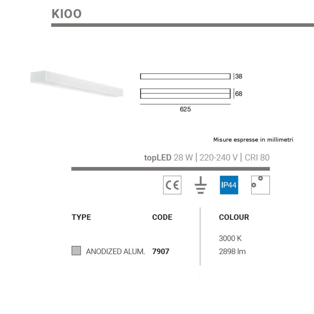 Applique moderno Linea Light Group KIOO 7907 LED