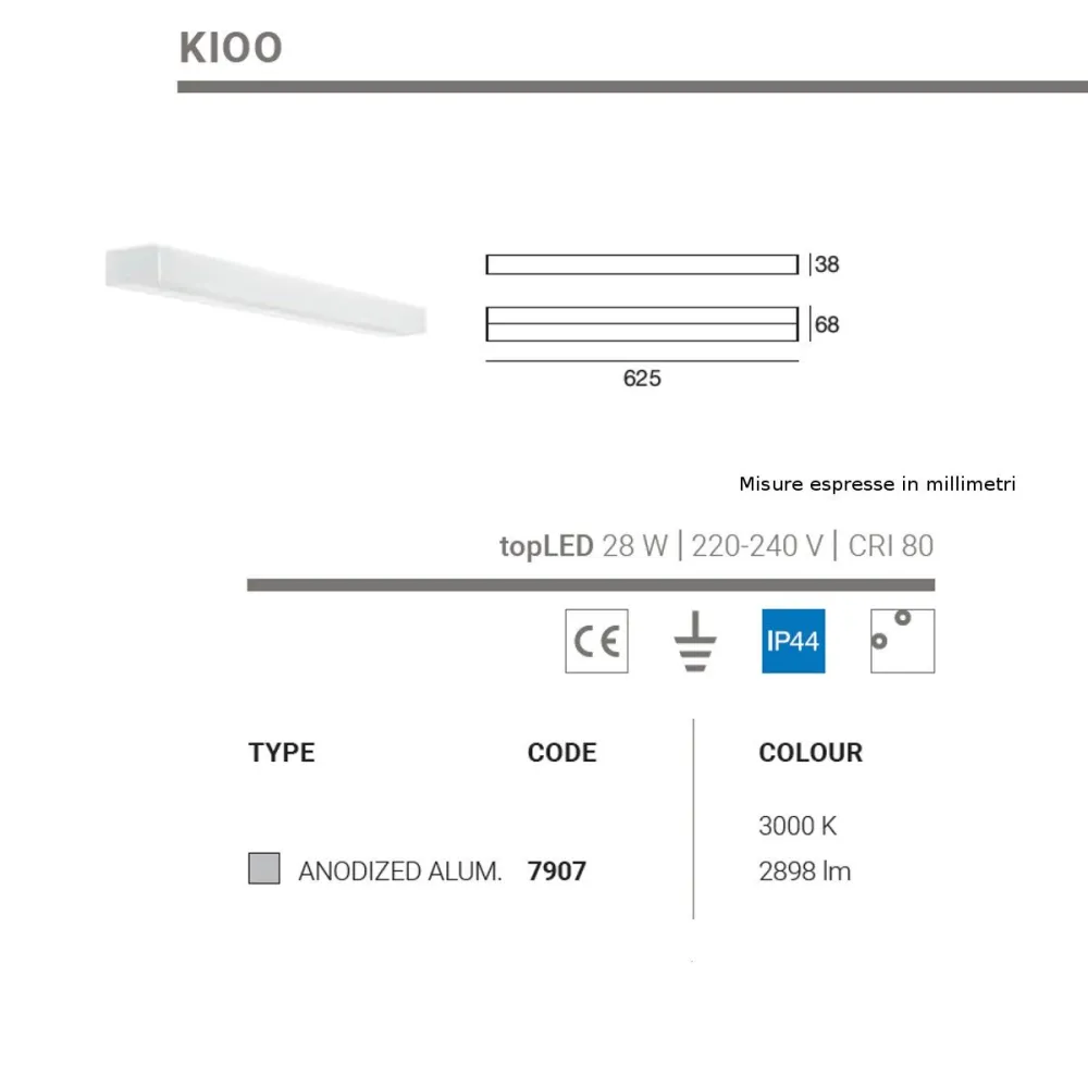 Linea Light Group applique murale moderne KIOO 7906 7907 LED