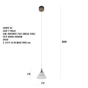Lampadario led Promoingross CONY S1