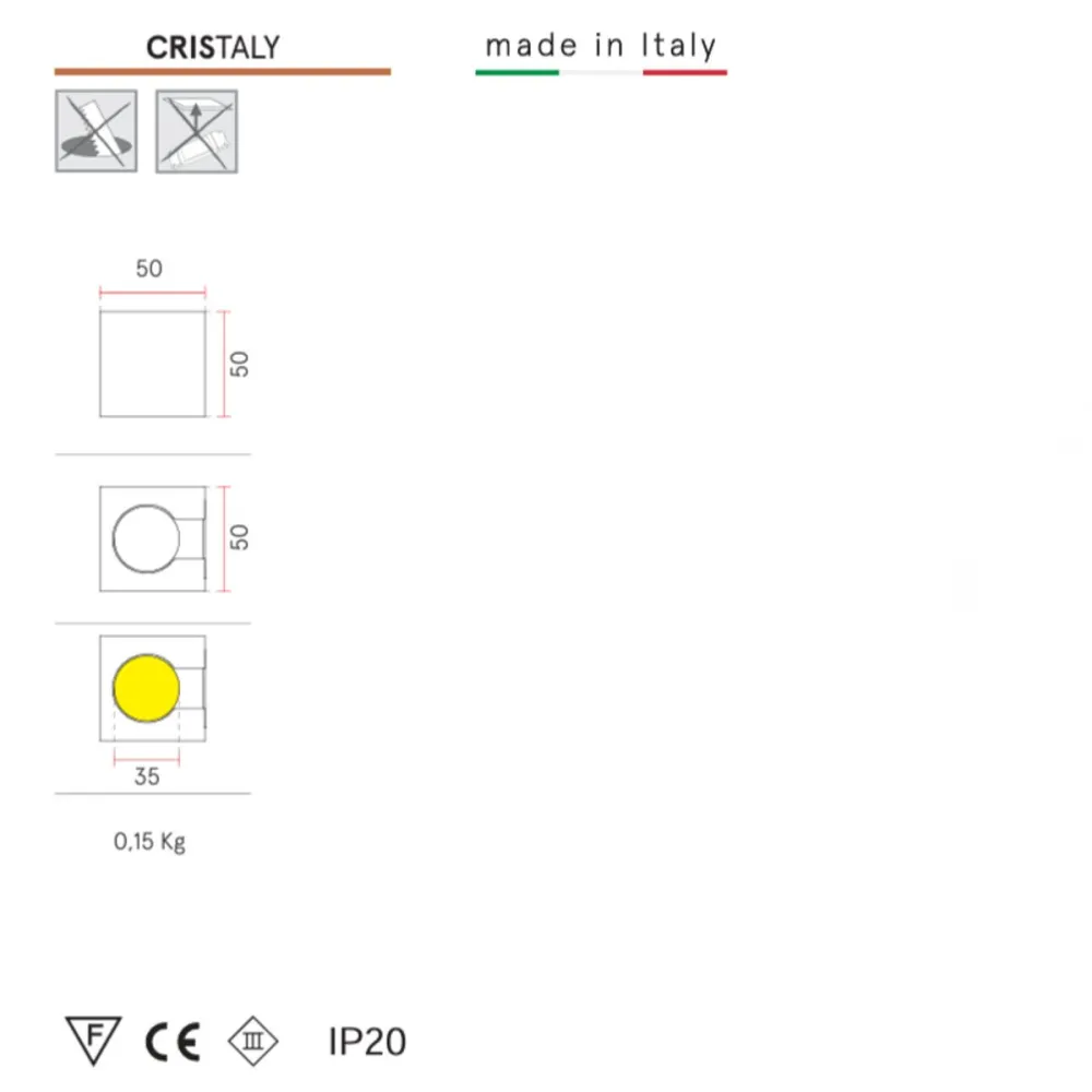 Belfiore 2451 GU4 aplique LED de yeso