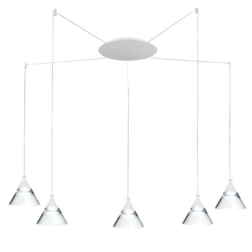 Promoingross LED-Kronleuchter CONY S5A WH