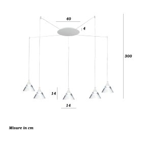 Promoingross Lustre LED CONY S5A WH