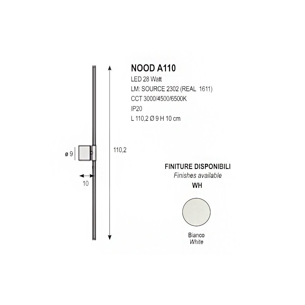 Promoingross LED-Wandleuchte NOOD A110 LED CCT