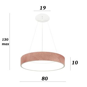 Lampadario Promoingross AURORA S80 RF FOGLIA RAME CCT 6286Lm modulo led dimmerabile sospensione moderna