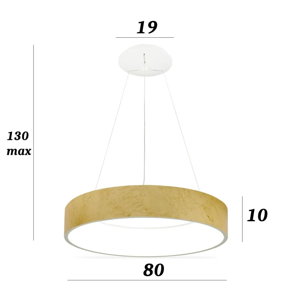 Promoingross Kronleuchter AURORA S80 GF GOLD LEAF CCT