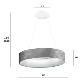 Promoingross Lámpara de araña AURORA S80 SF SILVER LEAF CCT