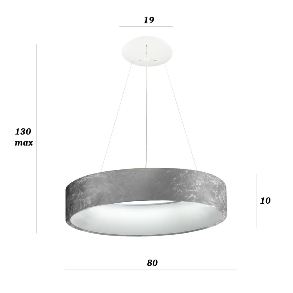 Promoingross Lámpara de araña AURORA S80 SF SILVER LEAF CCT