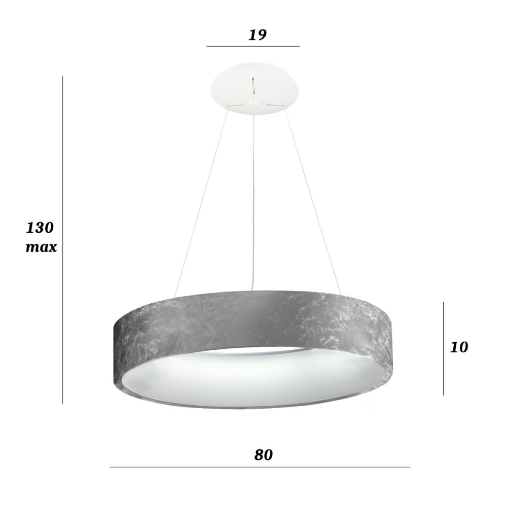 Promoingross AURORA S80 SF SILVER LEAF CCT Kronleuchter