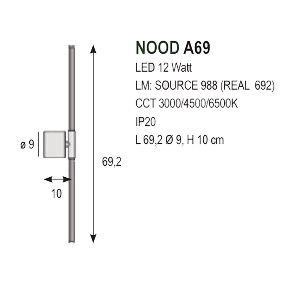 Applique led Promoingross NOOD A69 LED CCT