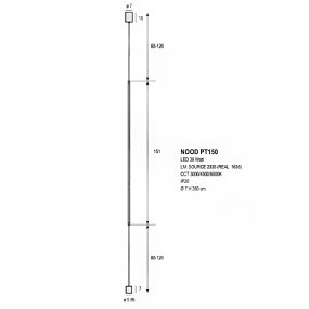 Lampada Terra soffitto Promoingross NOOD PT150 LED CCT dimmerabile